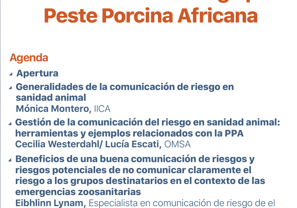 WEBINAR PREPARÁNDOSE PARA LA PPA: COMUNICACIÓN DE RIESGO